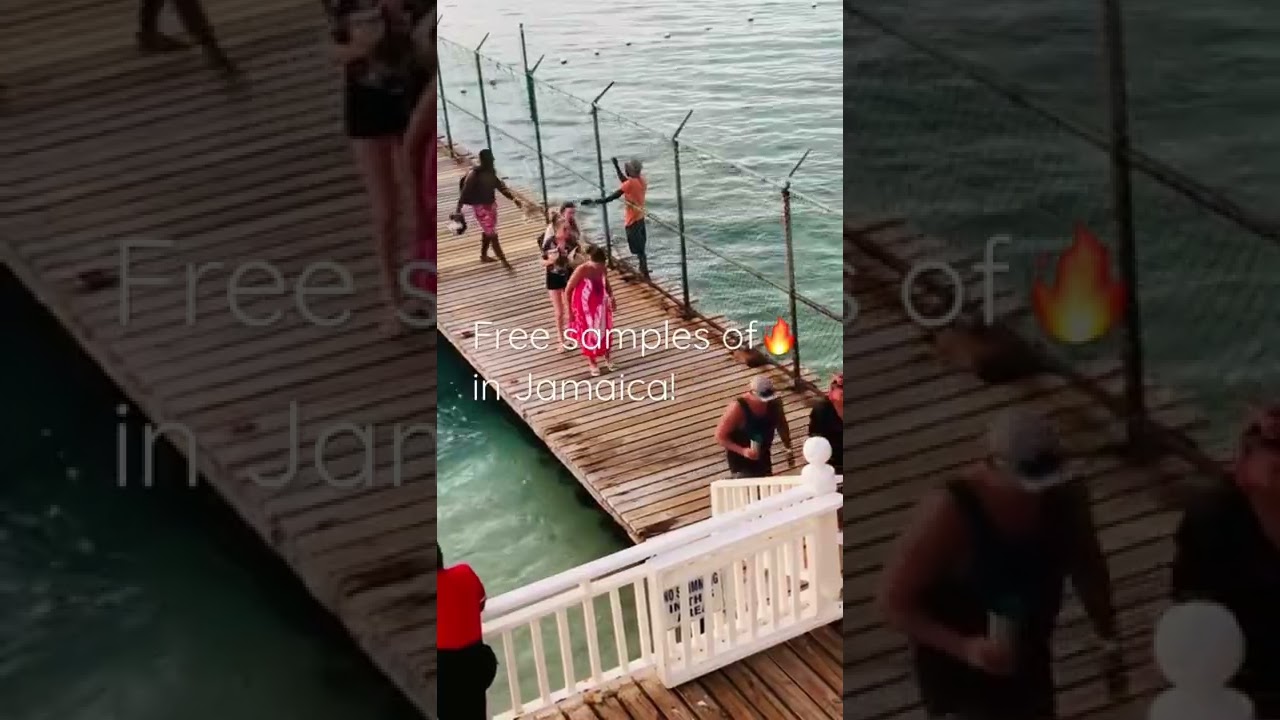 OMG Local dealers give free weed samples as tourist exit party boat in Jamaica. Must see. 
