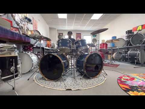 1970s Fibes "Blue Marble" Double Bass Drum Kit