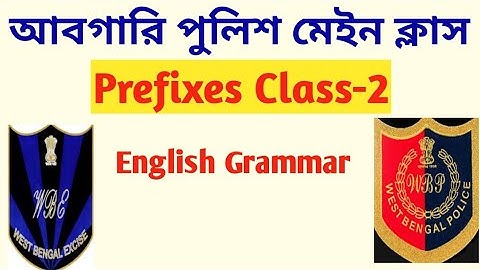 WBP Police and Excise Constable Mains English Class | Prefixes Class #2 | Online English Classes |