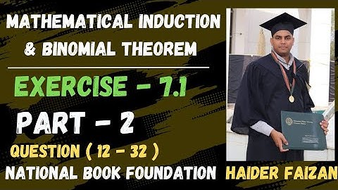 Exercise 7.1 class 11 NBF| Ex 7.1 Math NBF | Mathematical Induction and Binomial Theorem | Part-2