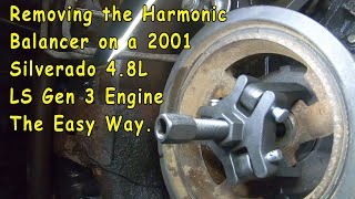 Removing the Hormonic Balancer on a 4.3, 4.8, 5.3, LS Gen 3 Engine the Easy Way.