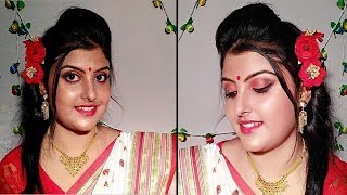 Durga Puja Makeup 2020 (অষ্টমীর সকাল) / Traditional Bengali Makeup