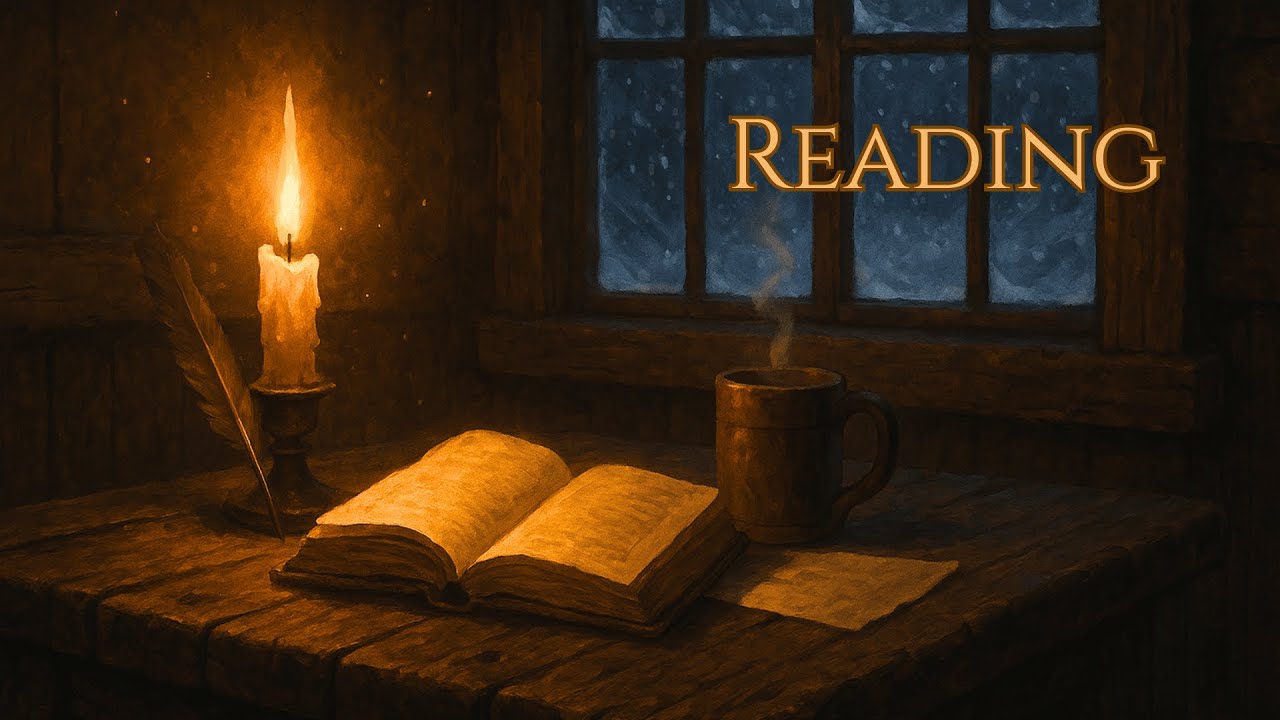 Reading Music for Winter Nights – Candlelit Tavern Ambience | Cozy Fantasy Vol.1