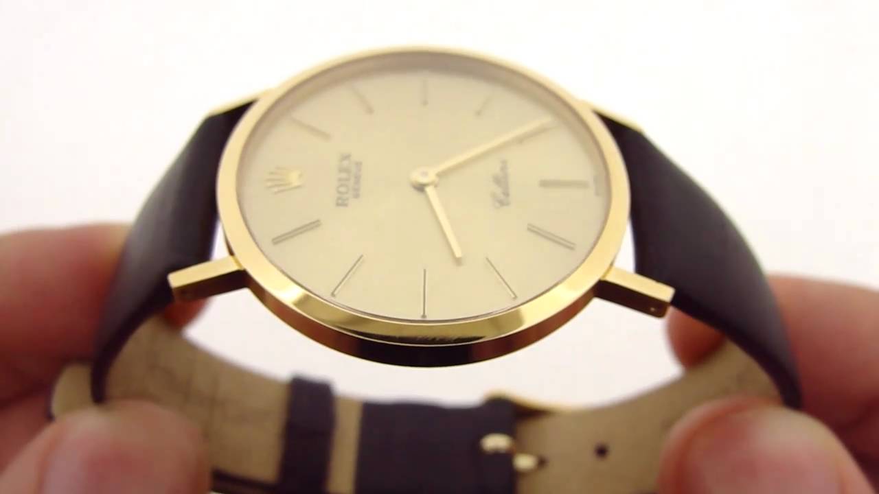Rolex Cellini 4112 18K Gold Watch - YouTube