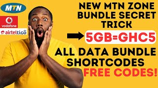Revealed! New MTN Zone Bundle Secret Cheat Code 5GB=Ghc5- All Bundle Codes #mtn #mtnghana #vodafone
