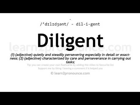 Pronunciation of Diligent | Definition of Diligent