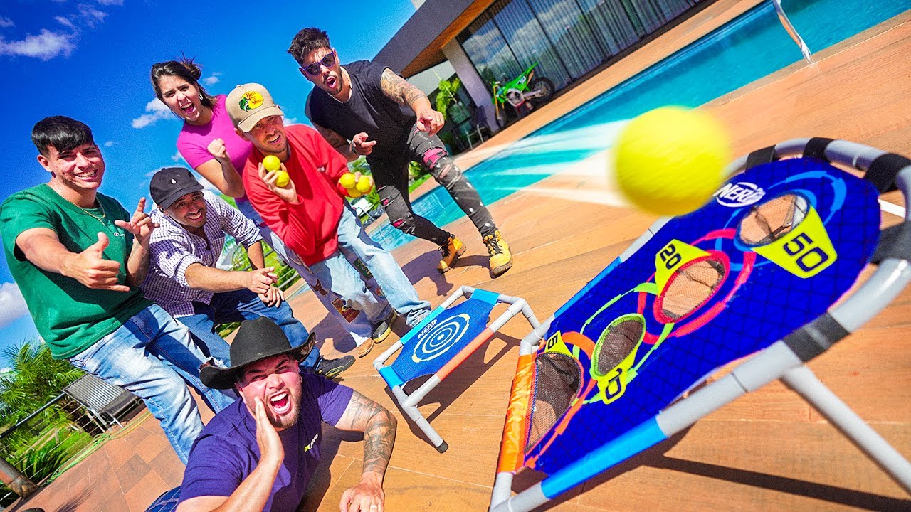 DESAFIO IMPOSSIVEL ACERTE A BOLINHA NO ALVO *nerf*