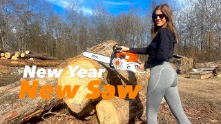 New Year New SAW!!! (MS362 Stihl Cutting into 2024!!!)