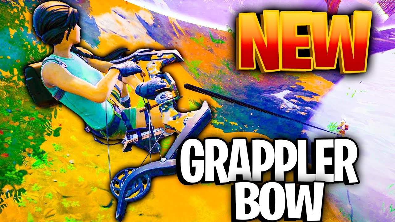 NEW Exotic Grappler Bow Gameplay! (Fortnite Hot Fix Brings The Exotic Grappler Bow!)
