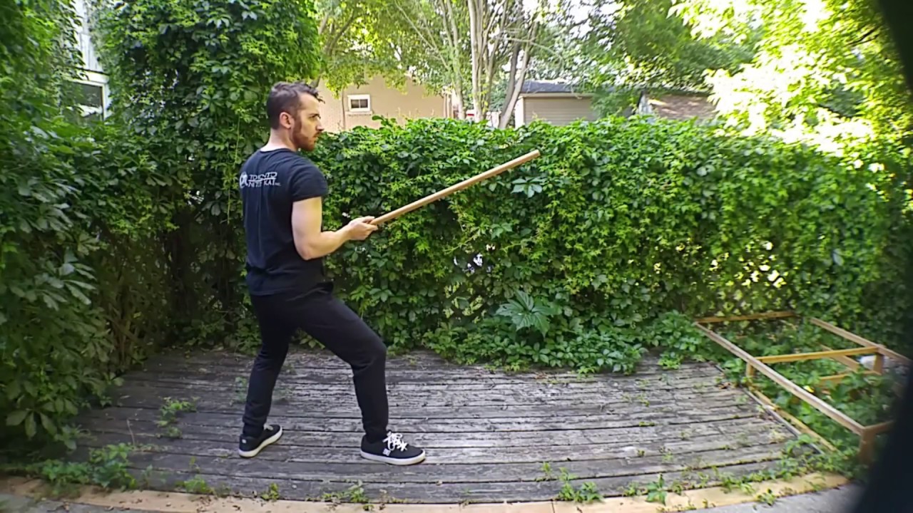 Bataireacht (Irish Stick Fighting) - Antrim Bata Workshop - Outside Head  Parry 