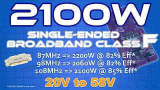 ROOSEN FM 2kW Pallet Class F amplifier 85-108 Mhz