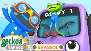 Gecko sobre el autobús | 🐸 Garaje de Gecko | Carros para niños | Vídeos educativos