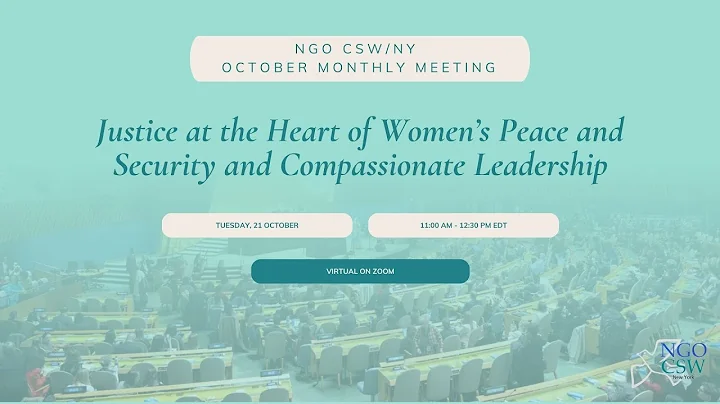 October 2025 Monthly Meeting | Justice at the Heart of Women's Peace & Security