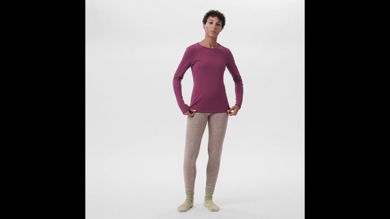 Preview of Icebreaker Merino 200 Oasis Long-Sleeve Crewe Thermal Top - Women's Video