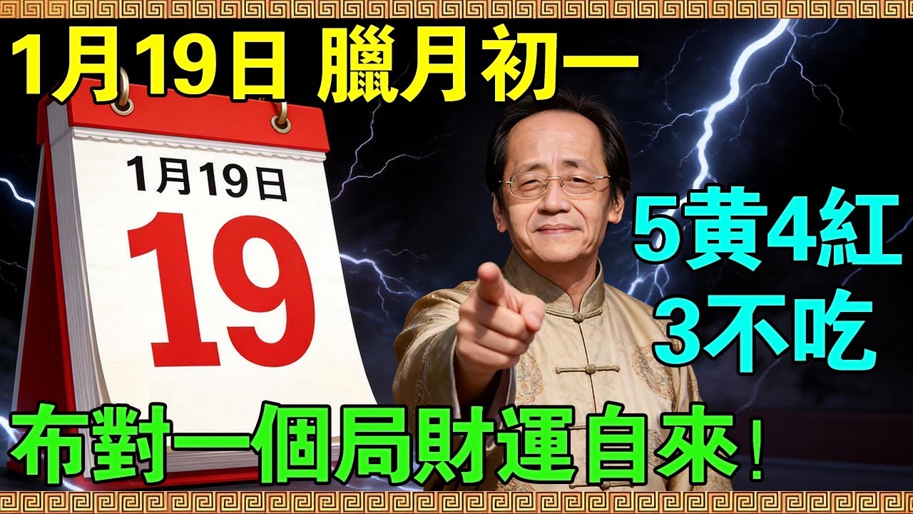 明天1月19號，臘月初一！這5個生肖“必須”穿黃色！倪海廈：穿錯顏色，你的“土”就散了，明年財運根本留不住！