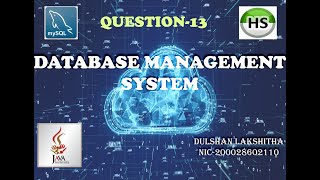 #javainstitute #pcjt DBMS Question Set 13