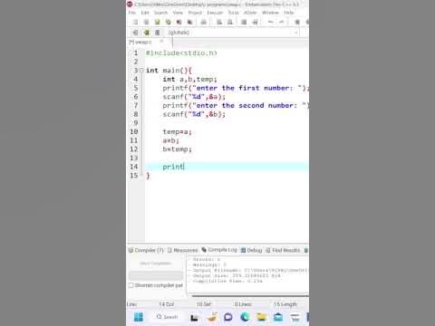 Swap two numbers in c language| program to swap two numbers in c ...