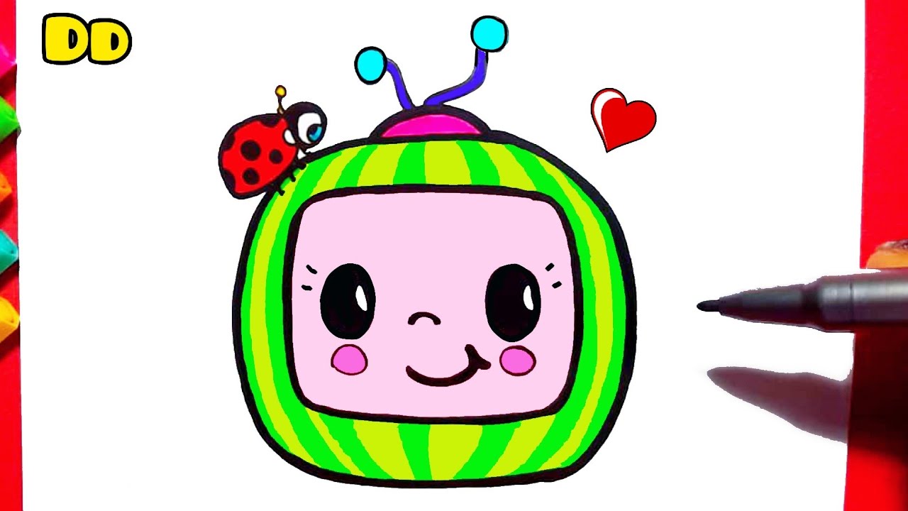 HOW TO DRAW CUTE KAWAII COCOMELON | EASY DRAWING STEP BY STEP Drawing ...