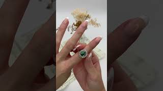 Vintage Emerald Ring 💚 Bold Statement Gold Ring | #adinastone