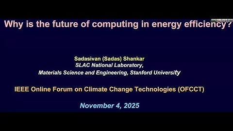 IEEE OFCCT 2025: Why the Future of Computing Needs Energy Efficiency?