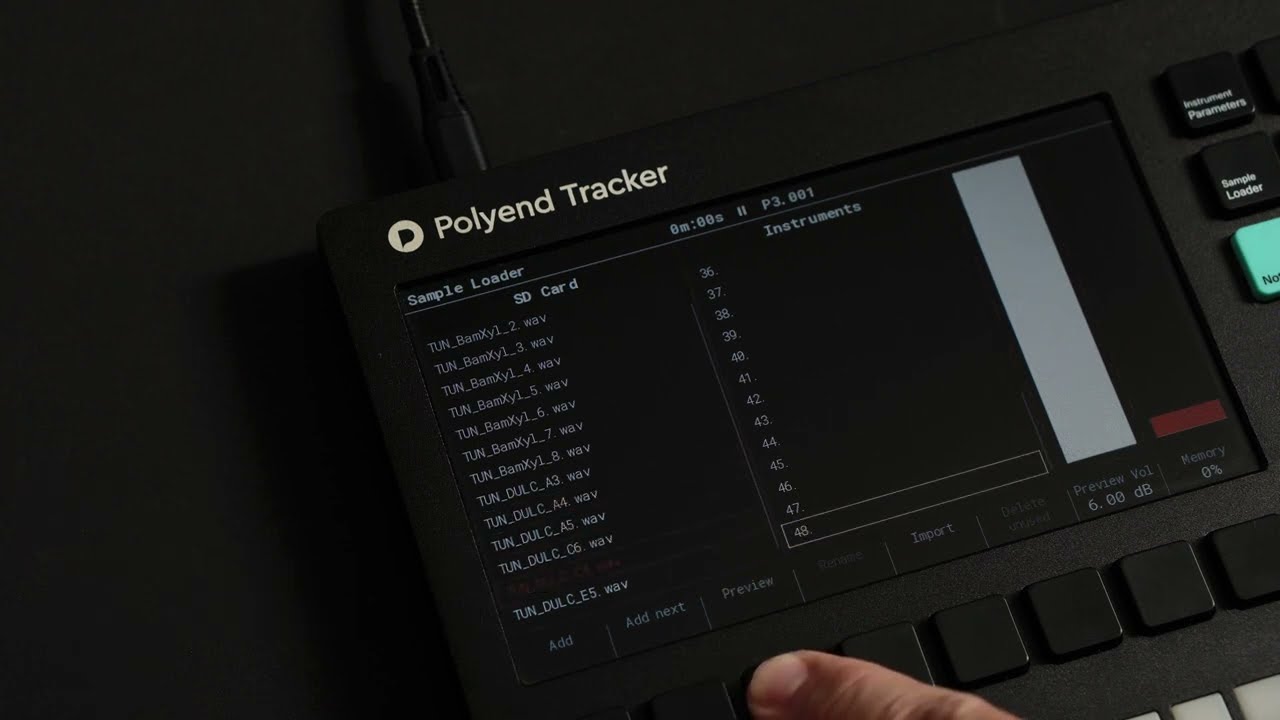 Polyend Tracker 1.7 User Interface Improvements