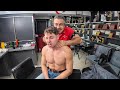 Türkiye's INSANE strong man Barber takes American Cowboy for a ride 🇹🇷