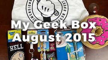 My Geek Box August 2015 Unboxing Review - TOONS - UK Geek Subscription Box