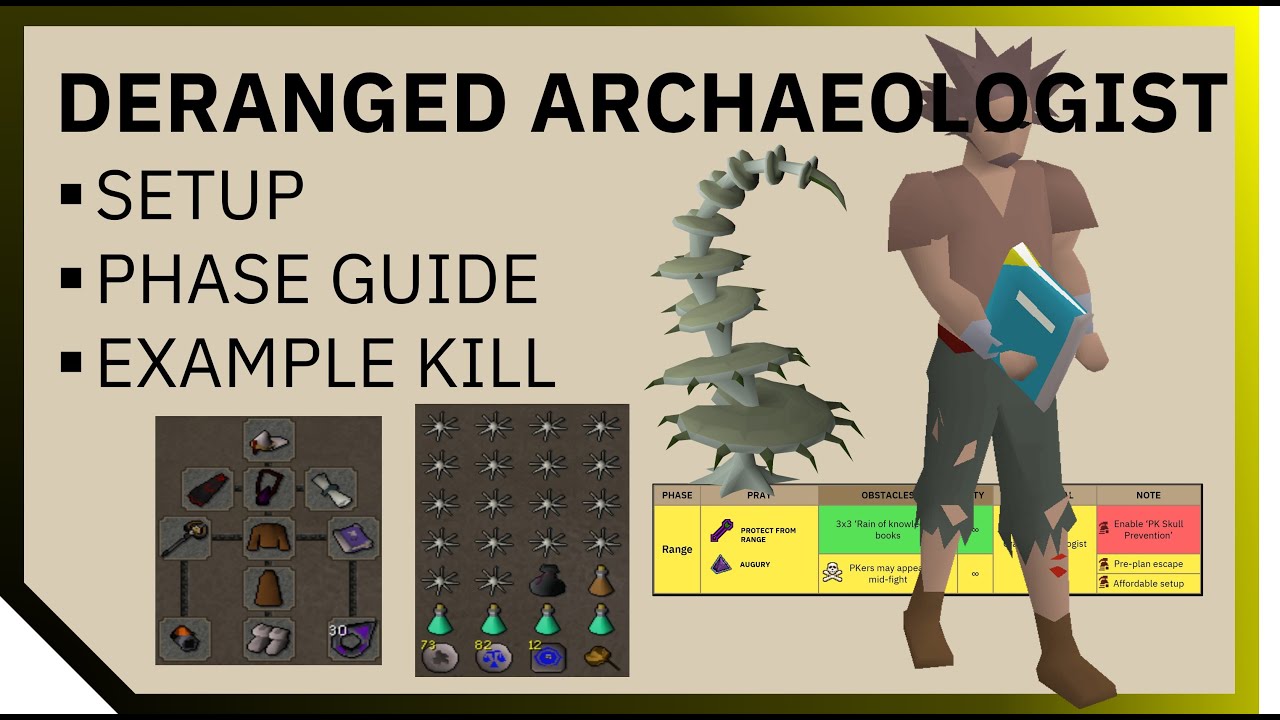 Deranged Archaeologist 🍄 Bossing Guide 📒 OSRS Old School RuneScape