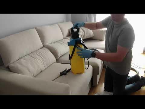 LIMPIAR Sofá con Inyeccion y Extraccion Karcher Puzzi upholstery cleaner 