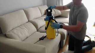 LIMPIAR Sofá con Inyeccion y Extraccion Karcher Puzzi upholstery cleaner 