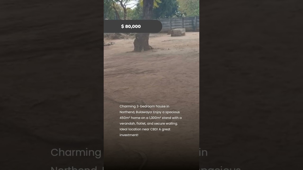 3-Bedroom House for Sale in Northend, Bulawayo – Prime Location Near CBD