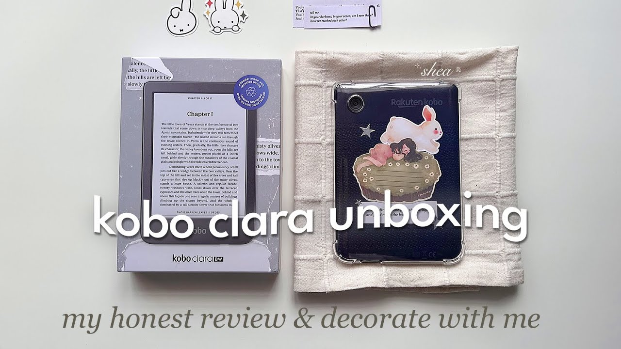 in my reading era | kobo clara bw unboxing, deco, in-depth showcase & review (2024) 📚