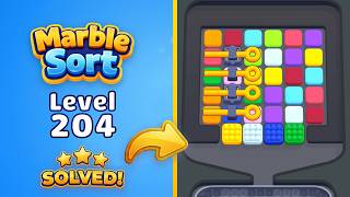 Marble Sort! - Color Puzzle Level 204 Walkthrough 🧩 | Solution & Gameplay (VooDoo) 🔴