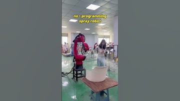 Programming-free spray robot.  #spraying #industrialrobot  #sixaxisrobot #robotics #automatic