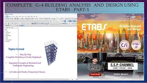 ETABS  Tutorial ( Part 1)| Complete G+4  Building Modelling Step By Step
