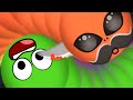 Wormate.io Invisible Trolling Biggest Worm Vs Shortest Worm Ever In Wormateio Gameplay!