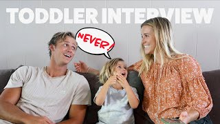 Q + A w/ Our 2 Year Old! | *I'm Dying Laughing*