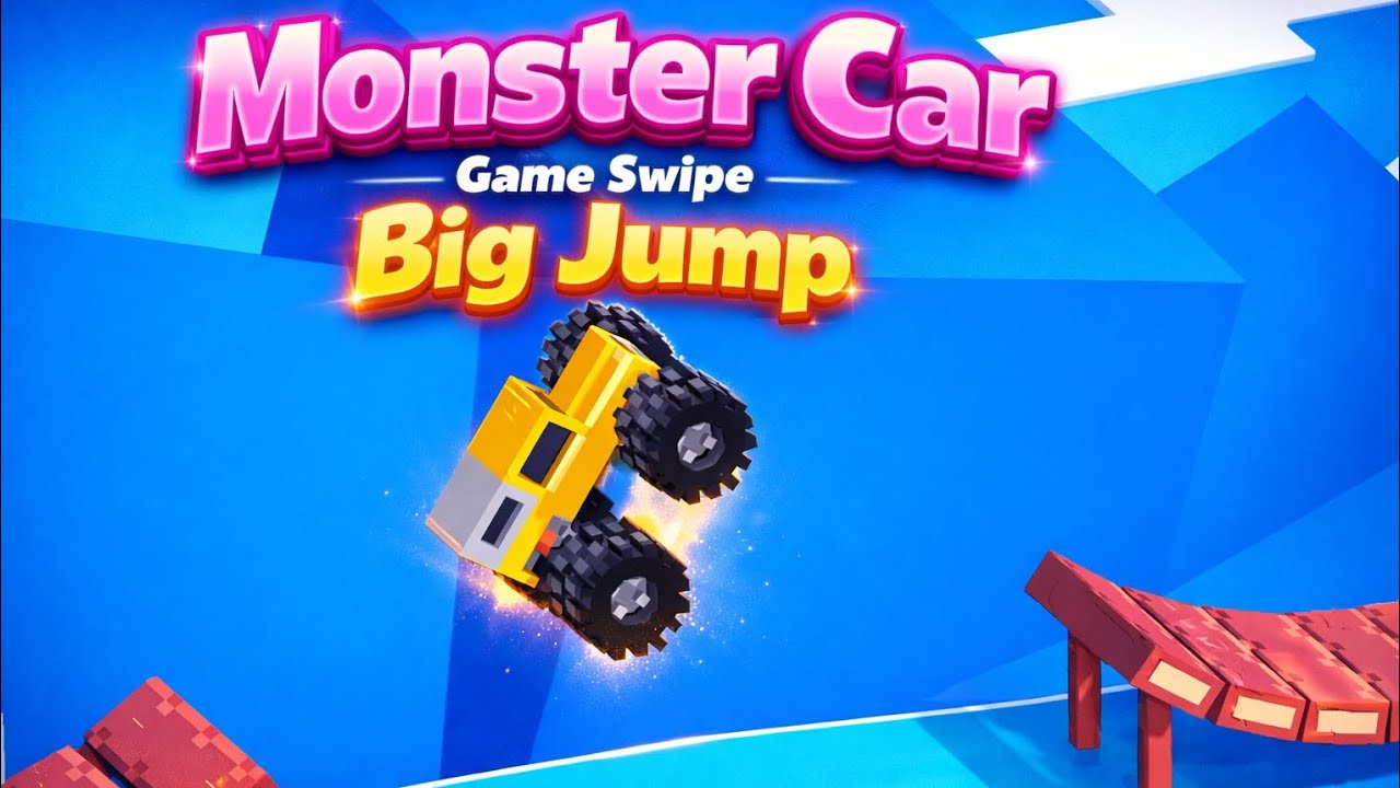 Monster Car Big Jump 🚗🔥 Impossible Level Challenge | Game Swipe Gameplay