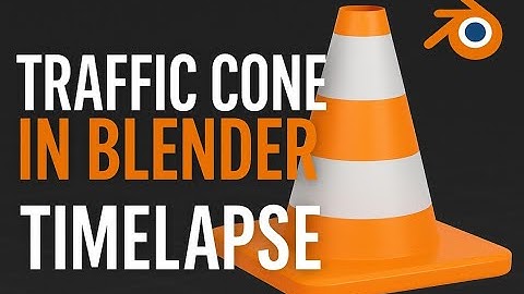 Blender 3D Timelapse – Low Poly Traffic Cone Game Asset 2025
