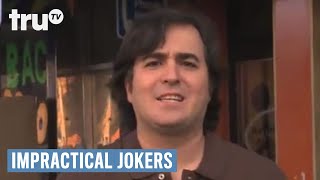 Celebrity Impractical Jokers - Sal Works at Pizza Place and Slaps Slices Wealth