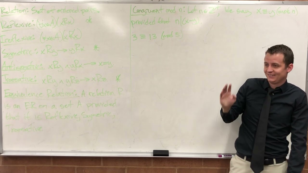 Lecture 7 (Discrete Math) Equivalence Relations and Partitions