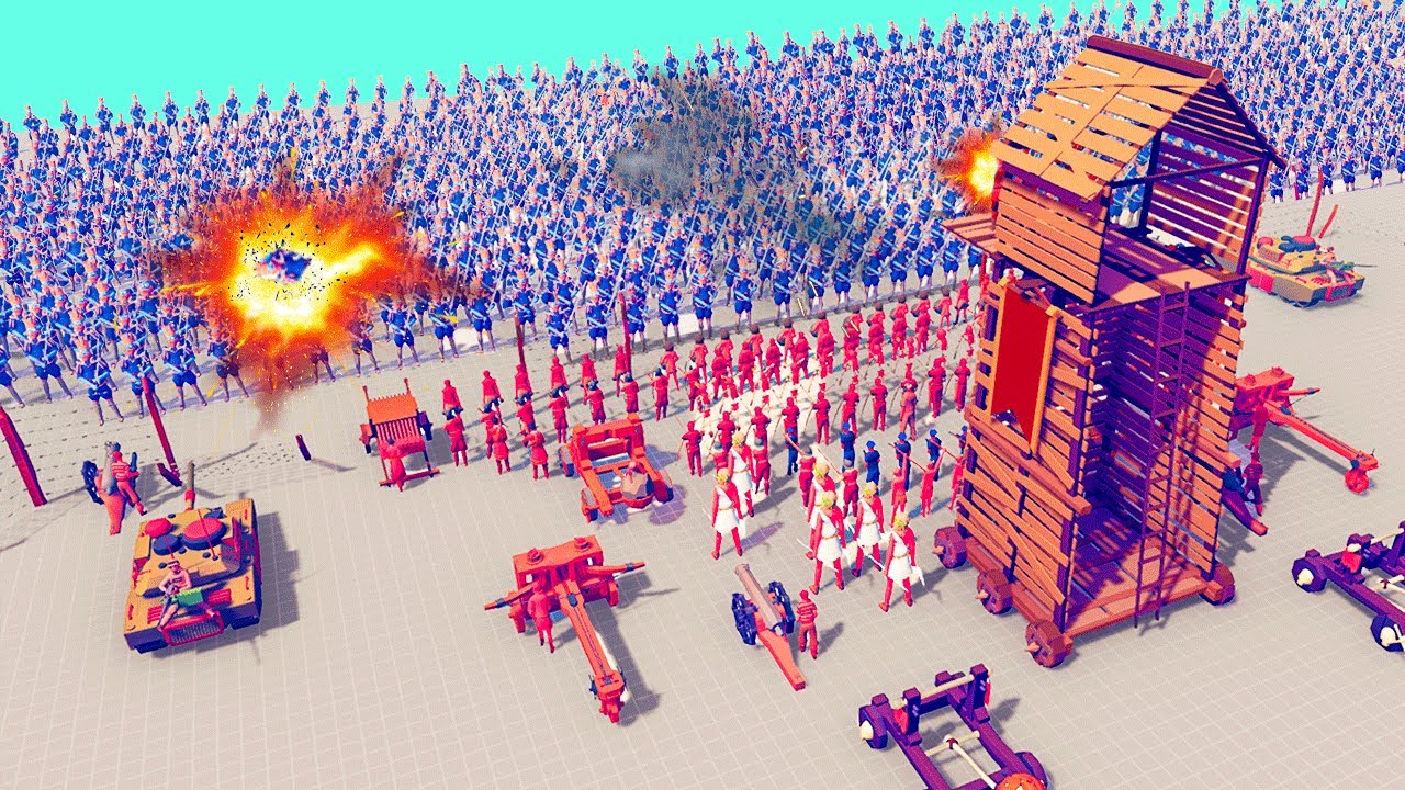 SUPER TOWER DEFENSE! 🔥 ALL RANGED 🏹 vs ⚔️ 200 MELEE ARMY — TABS 🔥