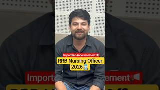 RRB Nursing Officer Preparation 2026✅ #rrbnursing #rrbnursingofficer  #nursingclasses #conceptrna
