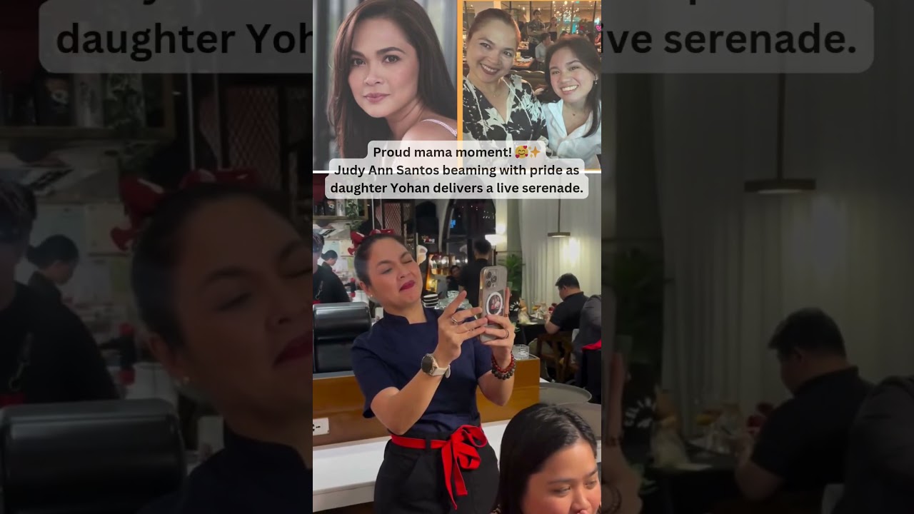 Judy Ann Santos is beaming with pride as daughter Yohan delivers a live serenade