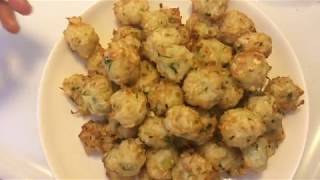 公寓里的美食-炸白萝卜丝丸子  炸黄洋葱丸子 Delicious food in apartment-Fried daikon ball&amp;yellow onion ball