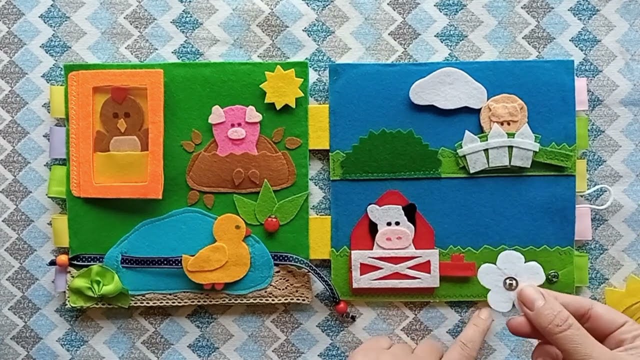 4 pages Quiet Book Ideas/ Felt Cars/ Felt Animals Farm/ Felt Apple