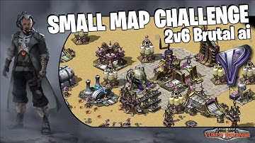 Red Alert 2 - Small map Challenge - 2v6 Brutal Ai