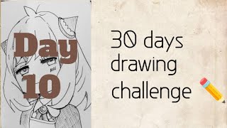 Day 10 of 30 days anime drawing challenge ✏️ @nirajsah2003 #drawing #anime #challenge