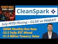CleanSpark July MTD Mining Metrics And CLSK Vs MARA 🥊🠥 CleanSpark July MTD Mining Metrics And CLSK Vs MARA 🥊🠥