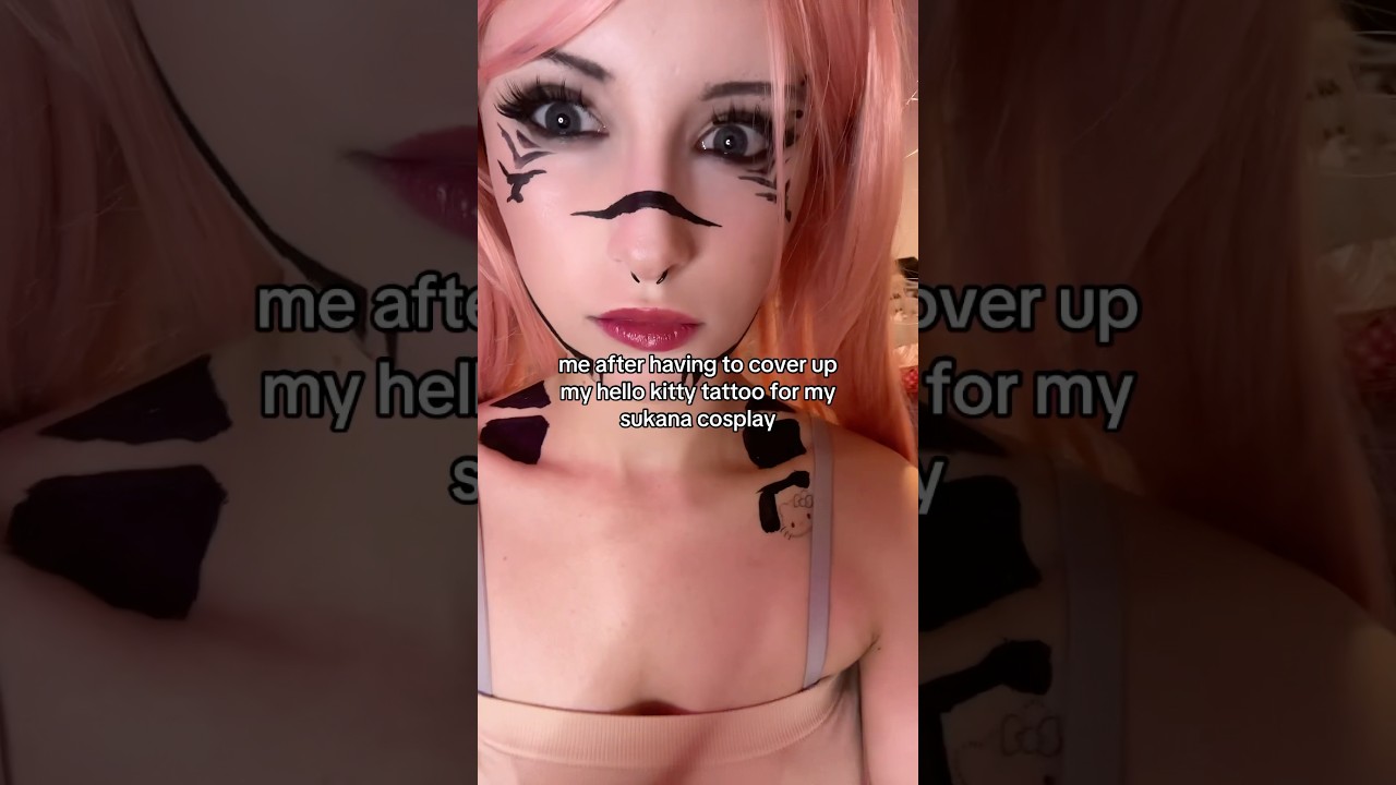 poor hello kitty #makeup #makeuptutorial #mua #makeupshorts #shorts  #jjk #cosplay #jujutsukaisen